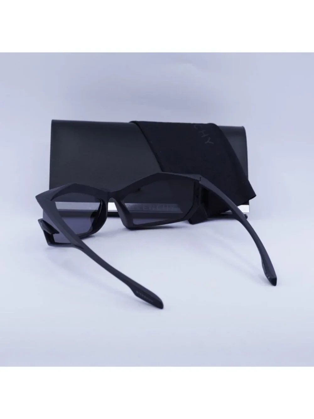 Givenchy GV40049I 02A Geometric Sunglasses - Matte Black / Smoke